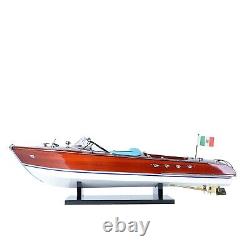 Handcrafted Riva Aquarama Model Boat Fully Assembled Mahogany Speedboat 26.5