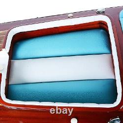 Handcrafted Riva Aquarama Model Boat Fully Assembled Mahogany Speedboat 26.5