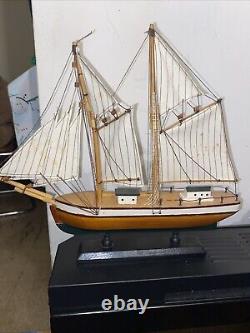 Handcrafted Wooden Model Ship Luxury Christmas Gift, Nautical Decoration Display