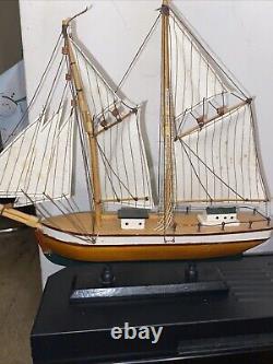 Handcrafted Wooden Model Ship Luxury Christmas Gift, Nautical Decoration Display