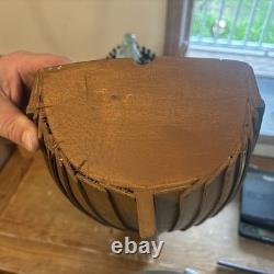 Handcrafted Wooden Rowboat Model with Oars, Vintage Decorative 28 Boat