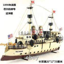 Handmade Iron Boat Model US Baltimore Number Cruiser Craft Collection 36CM