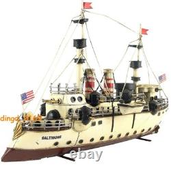 Handmade Iron Boat Model US Baltimore Number Cruiser Craft Collection 36CM