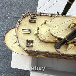 Handmade Painted Wooden Paddlewheel Riverboat Model, Nautical Brown Beige