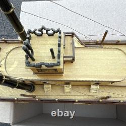 Handmade Painted Wooden Paddlewheel Riverboat Model, Nautical Brown Beige