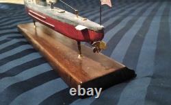 Handmade WW1 Model USS PERCH SUBMARINE All Hard Wood And Brass Fittings