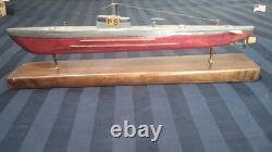 Handmade WW1 Model USS PERCH SUBMARINE All Hard Wood And Brass Fittings