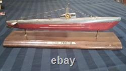 Handmade WW1 Model USS PERCH SUBMARINE All Hard Wood And Brass Fittings