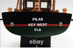 Hemingway Pilar Fishing Boat Model, Detailed, Handmade Display-Ready On Stand