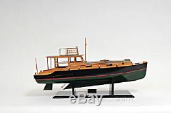 Hemingway's Pilar Fishing Boat 28 Wood Model Assembled