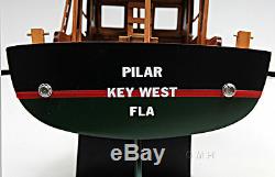 Hemingway's Pilar Fishing Boat 28 Wood Model Assembled