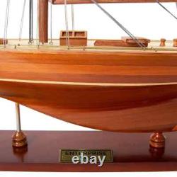 Historical Collectible Enterprises Wooden Boat Model Home Decor