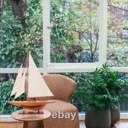 Historical Collectible Enterprises Wooden Boat Model Home Decor