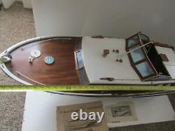 Huge Vintage Ship Boat Wood Wooden Sterling Model Kit Built Chris Craft Corvette