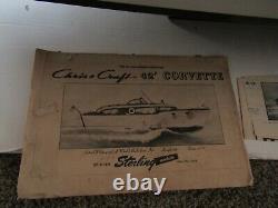 Huge Vintage Ship Boat Wood Wooden Sterling Model Kit Built Chris Craft Corvette