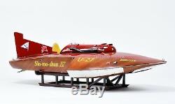 Hydroplane Slo-mo-shun IV U-27 Handmade Wooden Race Boat Model 36 RC Ready
