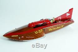 Hydroplane Slo-mo-shun IV U-27 Wooden Racing Boat Model 30 Scale 112