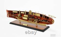 Ictineo II, 2 Submarine Handcrafted Wooden Ship Model 28 Scale, Museum Quality