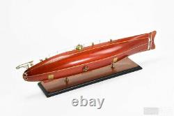 Ictineo II, 2 Submarine Handcrafted Wooden Ship Model 28 Scale, Museum Quality