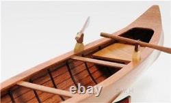 Indian Girl Canoe Wooden Boat Model