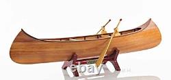 Indian Girl' DISPLAY CANOE MODEL 24 Inch Boat Wood Nautical Home Office Decor