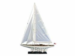 Intrepid 35 Wood Sailing Boat Wooden Ship Model Model J Yacht Not a Kit