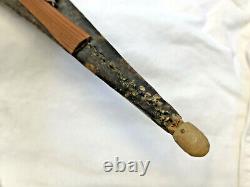 Inuit Eskimo Handmade Wood Stitched Skin Kayak Model Fisherman Boat Antique