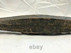 Inuit Eskimo Handmade Wood Stitched Skin Kayak Model Fisherman Boat Antique