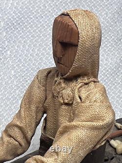 Inuit Eskimo Handmade Wood Stitched Skin Kayak Model Fisherman Boat Antique