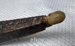 Inuit Eskimo Handmade Wood Stitched Skin Kayak Model Fisherman Boat Antique
