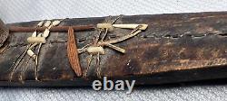 Inuit Eskimo Handmade Wood Stitched Skin Kayak Model Fisherman Boat Antique