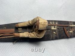 Inuit Eskimo Handmade Wood Stitched Skin Kayak Model Fisherman Boat Antique