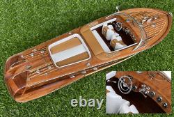 Italian Speed Boat Ship Wooden Model 21 Luxury Handmade Graduation Gift