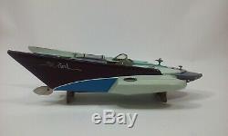 Ito Toy Shark Wood Model Battery Operated Race Speed Boat Tmy Motor Tokyo Japan