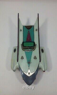 Ito Toy Shark Wood Model Battery Operated Race Speed Boat Tmy Motor Tokyo Japan