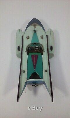 Ito Toy Shark Wood Model Battery Operated Race Speed Boat Tmy Motor Tokyo Japan