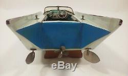 Ito Toy Shark Wood Model Battery Operated Race Speed Boat Tmy Motor Tokyo Japan