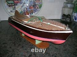 Ito Toy Wood Boat Cobra Model Battery Operated Boat Wooden Boat Speed Boat Rare