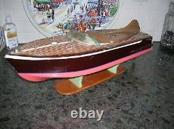 Ito Toy Wood Boat Cobra Model Battery Operated Boat Wooden Boat Speed Boat Rare