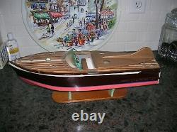 Ito Toy Wood Boat Cobra Model Battery Operated Boat Wooden Boat Speed Boat Rare