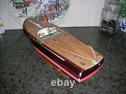 Ito Toy Wood Boat Cobra Model Battery Operated Boat Wooden Boat Speed Boat Rare