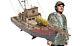 Jaws Orca Boat Model With Quint Statue 3 Foot Wood Replica Ship Museum Qlty