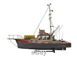 JAWS ORCA Boat Model With QUINT Statue 3 FOOT Wood Replica Ship Museum Qlty