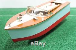 Japanese Bat Op Wooden Scale Model Boat New 1950's Boxed Vintage