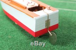 Japanese Bat Op Wooden Scale Model Boat New 1950's Boxed Vintage