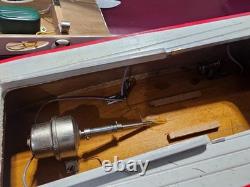 Japanese Rico Port Patrol Battery Operated WOODEN MODEL BOAT TOY Box Japan