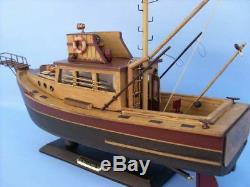 Jaws Movie Orca Model 20 Wooden Fishing Boat Wood Assembled Fishing Ship