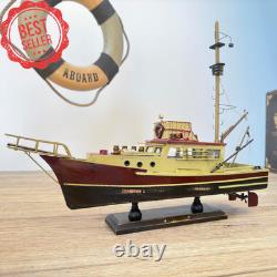 Jaws Orca Wooden Ship Model 15 Shark Fishing Boat Pre-Assembled Antique Decor