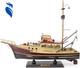 Jaws Orca Wooden Ship Model Shark Fishing Boat Pre-assembled Antique Finish Deco