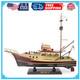 Jaws Orca Wooden Ship Model Shark Fishing Boat Pre-assembled Antique Finish S